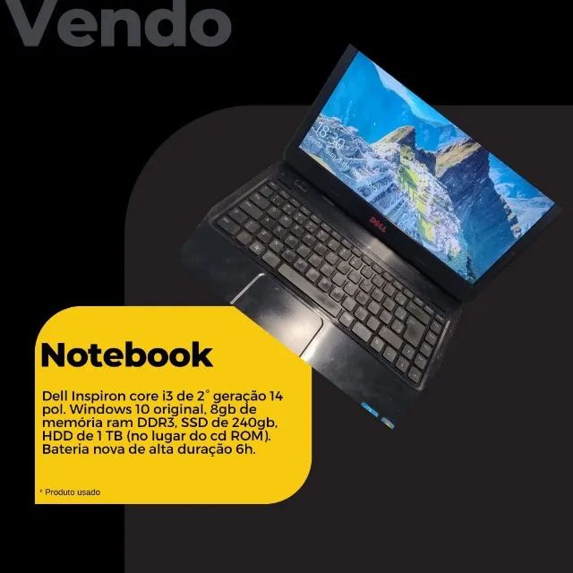 Notebook Dell i3 2350M