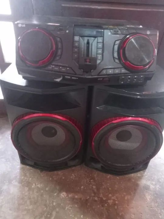 Som para casa - LG 600W - 2 caixas - Foto 4