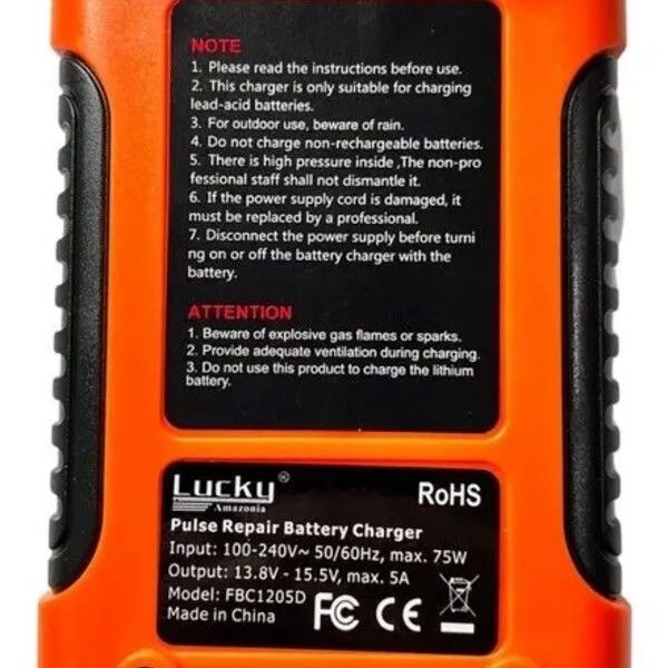 Carregador de Bateria Automotivo Moto - 12v 5a Lucky  - Foto 3