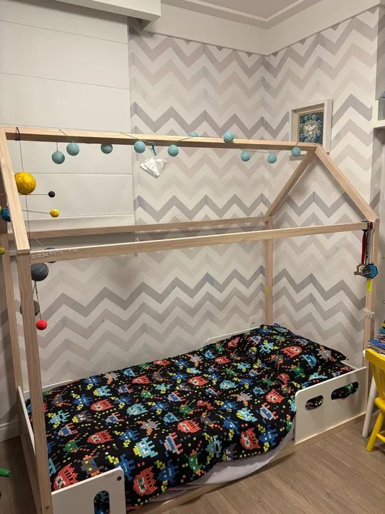 Cama Montessoriana Liv Branco Freijó - Matic- Usada - Foto 3