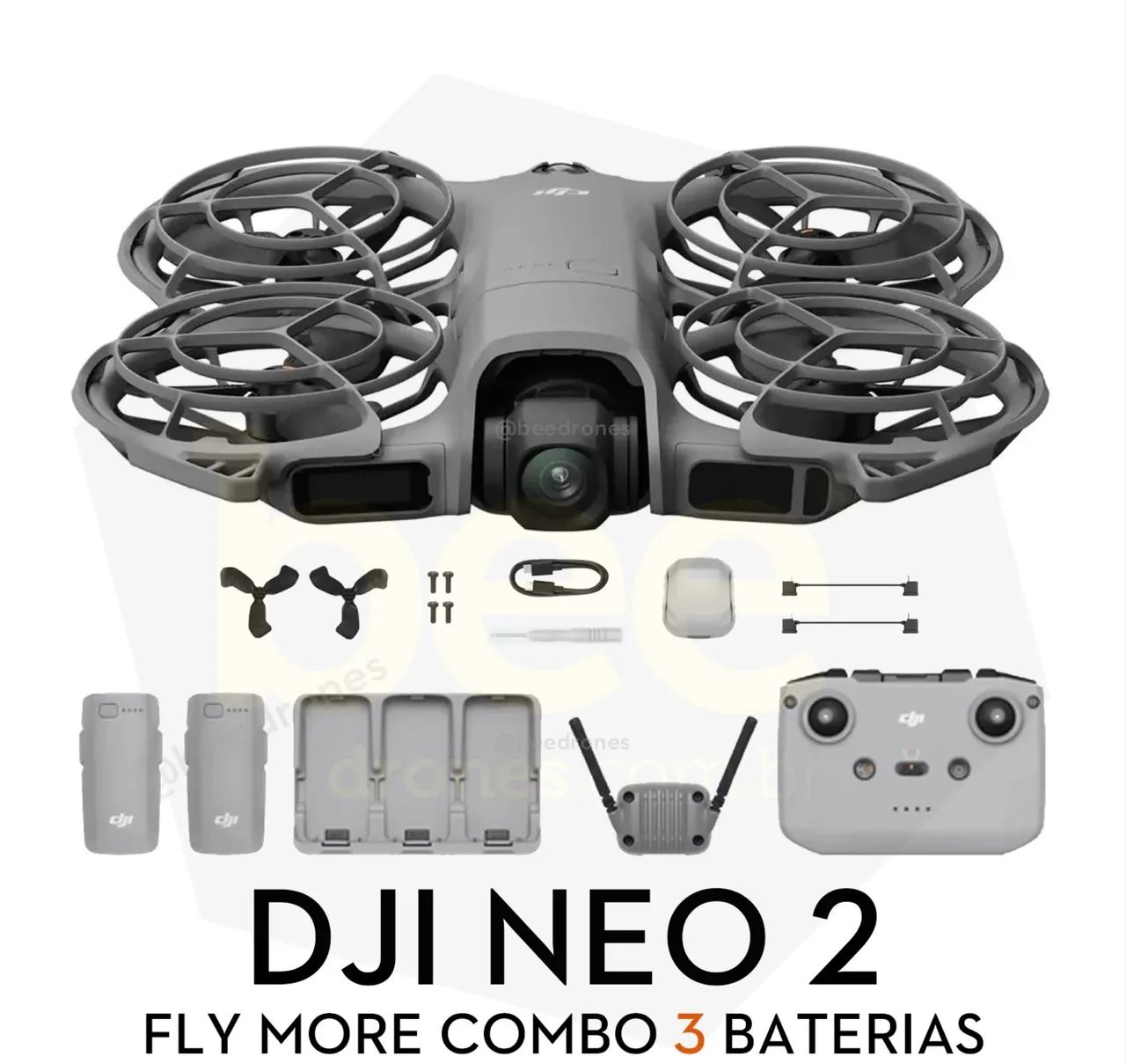 Drone DJI NEO 2 Fly More Combo (DJI RC-N3) Anatel 4K com GPS - Foto 2