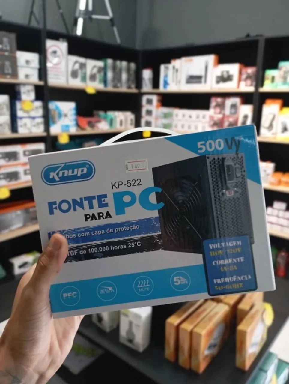 Fonte De Alimentação Para Pc Knup Kp-522 500w Preta - Foto 2