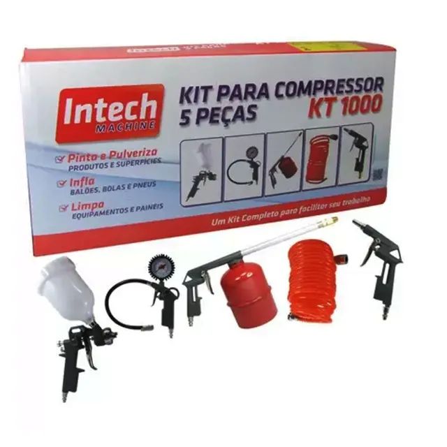 Kit de Pintura 5 Peças Para Compressor Intech - Foto 2