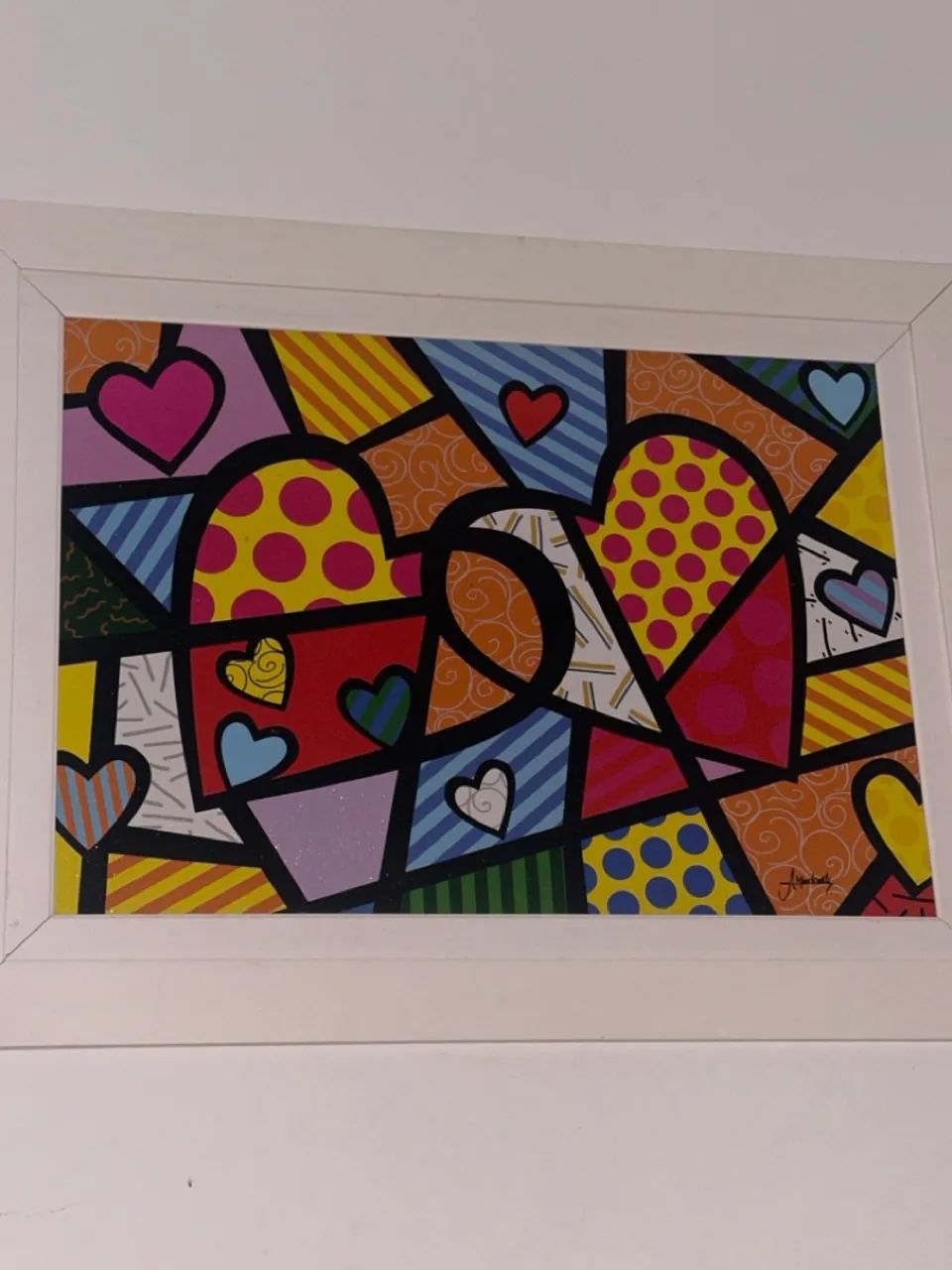 Quadro Decorativo Abstrado Romero Britto 