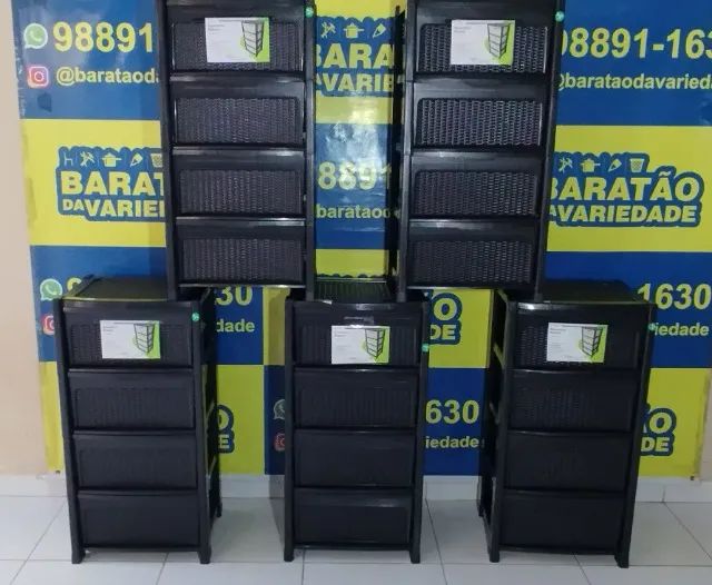 GAVETEIRO RATTAM 4 GAVETAS TOPPLAST