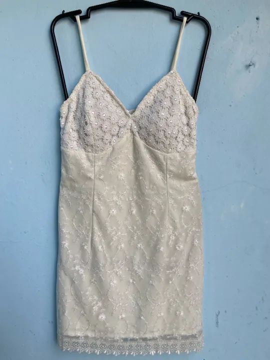Vestido de Renda Branco, Tam P