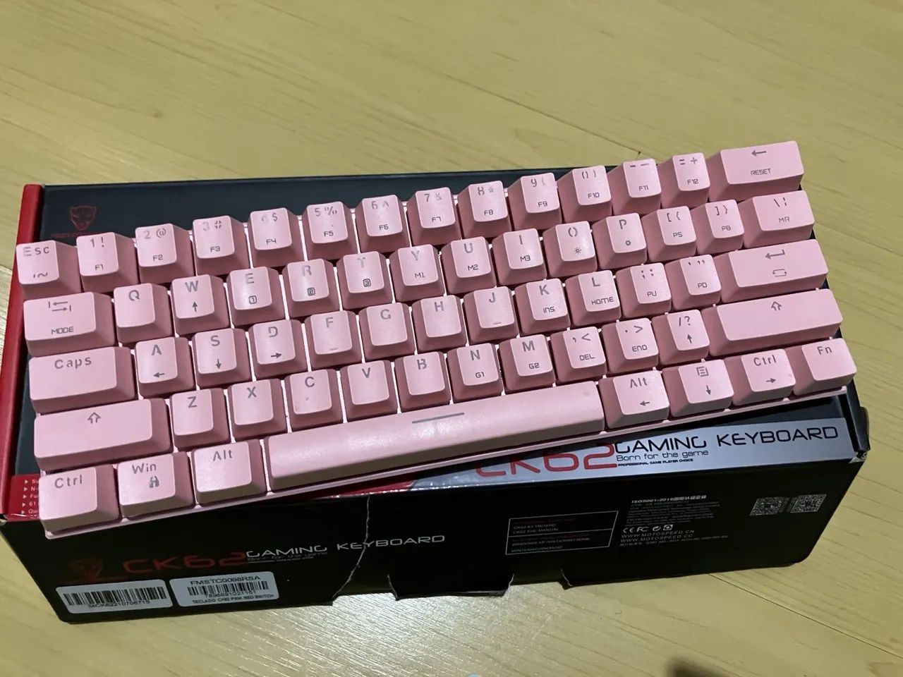 Teclado mec ânico Ck62 Rosa - Foto 2