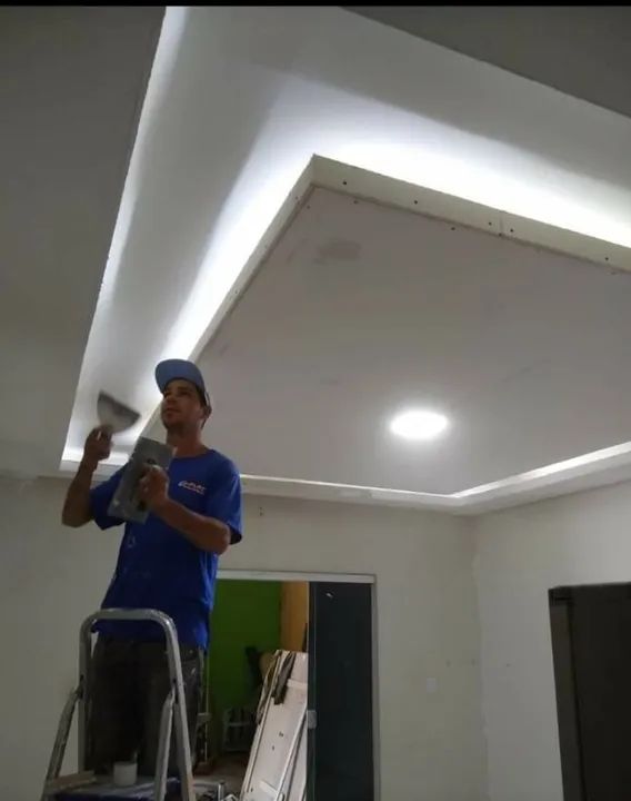 Forro de gesso e steel frame 