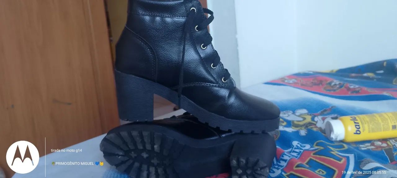 Bota Coturno Feminina Preta