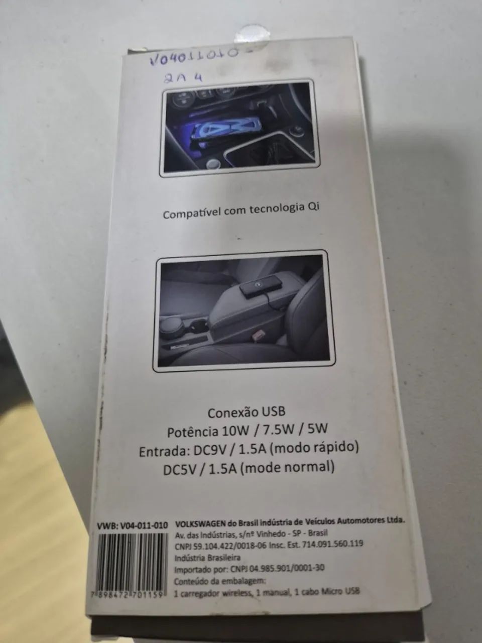 Carregador Por Indução Original Volkswagem Tech Wireless Charger - t-cross nivus polo gol - Foto 2