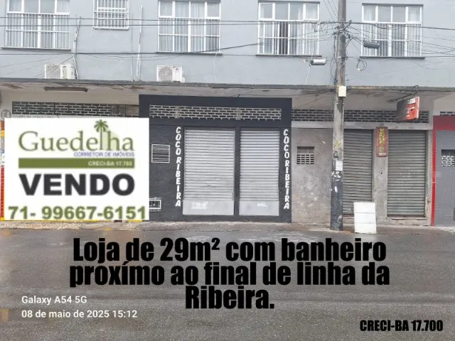 Loja com 29m² na Ribeira, Salvador-Ba
