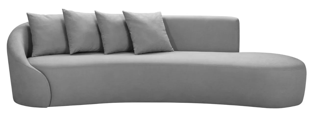 Sofá elegante e confortável com design curvo, ideal para compor ambientes sofisticados. Es