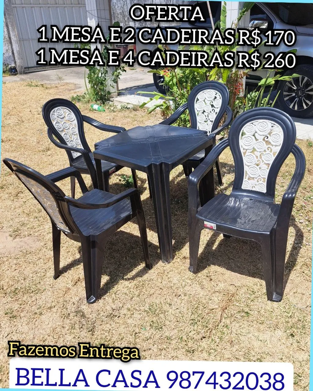 MESA PRETA XJJS PLASTICA JJSYE MM ENTREGO HOJE