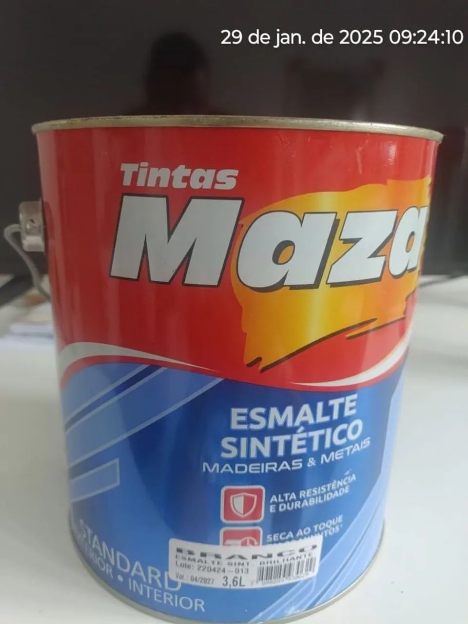 Tinta Maza Sintética Branca Brilhante 3,6L - Branco - Foto 2
