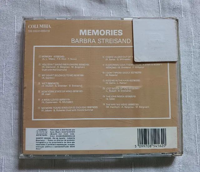 Cd Barbra Streisand - Memories - Ótimo Estado - Foto 3