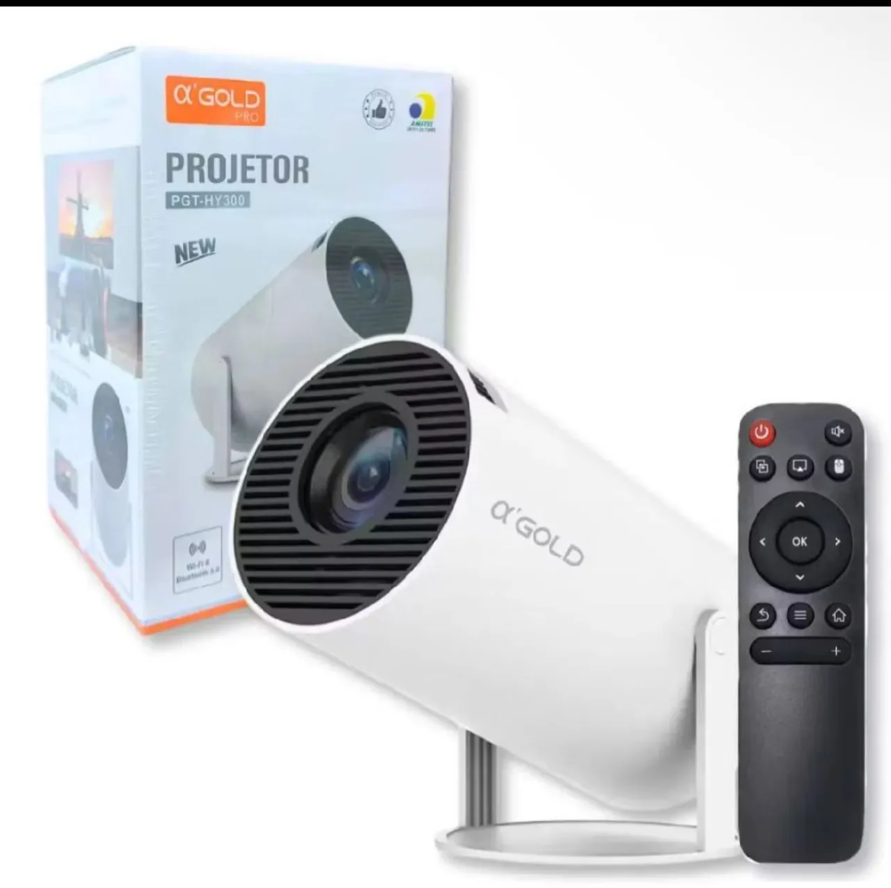 Projetor Portátil Alpha Gold PGT-HY300 - Novo