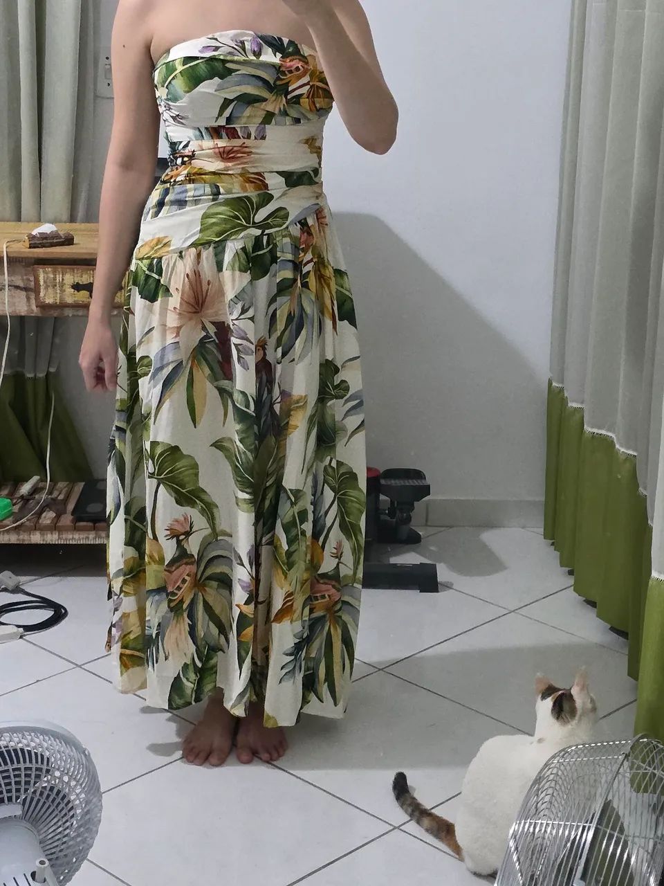 Desapego FARM vestido mídia tomara que caia