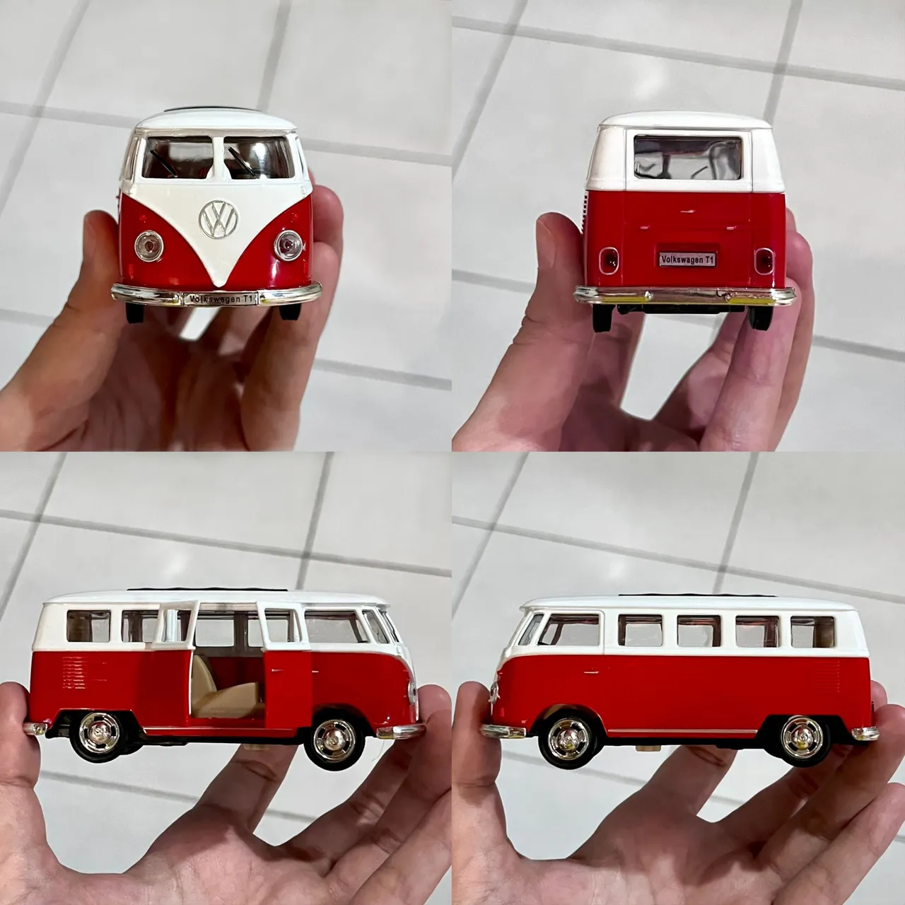 Miniatura Kombi Volkswagen T1 de metal - Nova na caixa