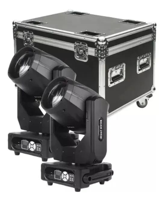 2 Moving Head Beam 9r com borda LED + Case | Iluminação Profissional (Usado) - Foto 4