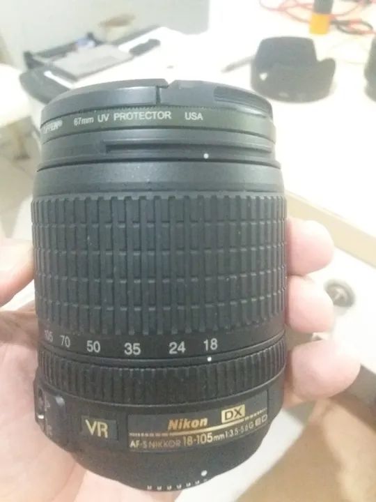 2 objetivas Nikon NIKKOR 50mm AF-S f/1.8G  e  NIKKOR 18-105mm AF-S DX f/3.5-5.6G ED VR