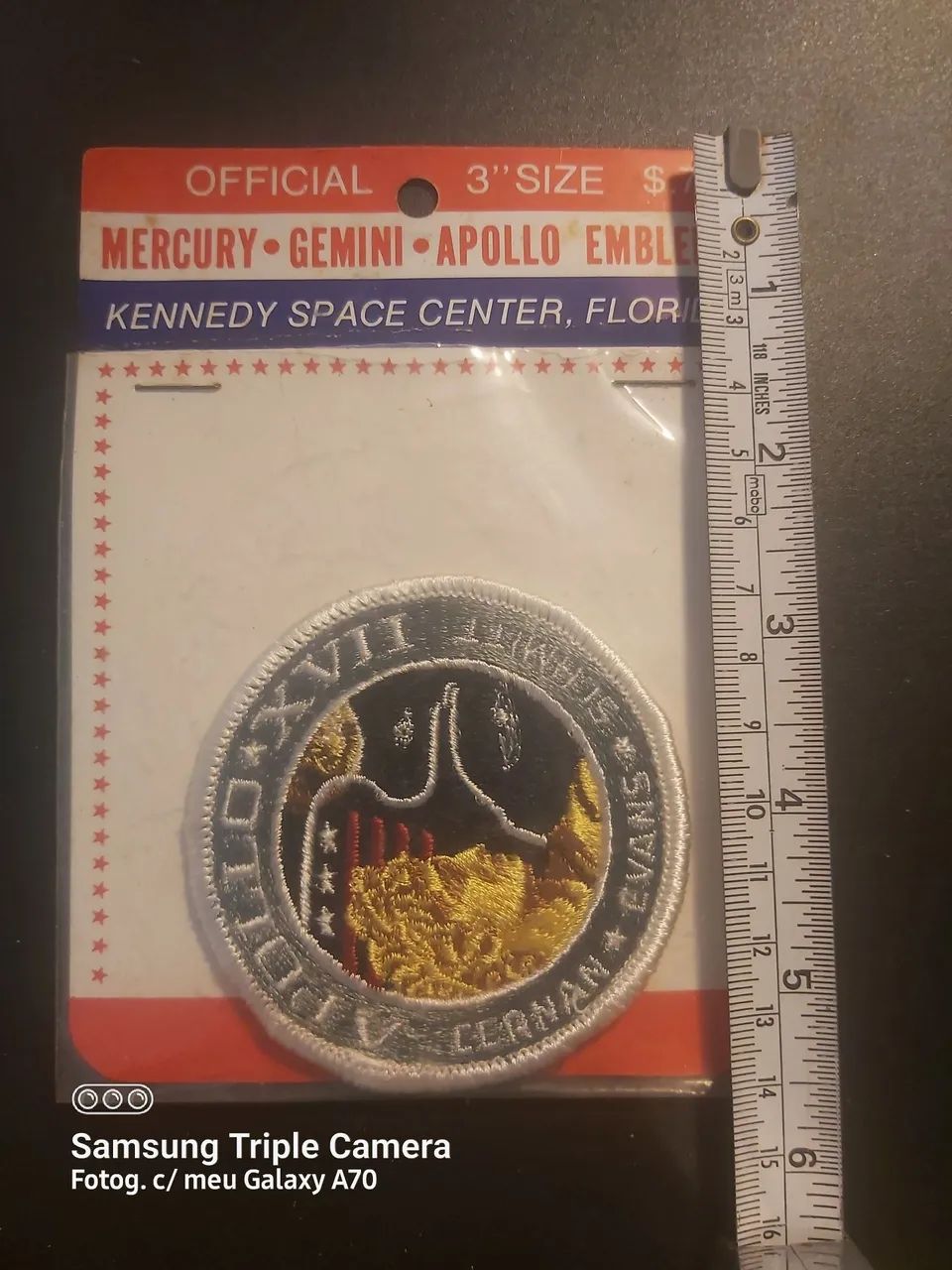 Patch Apollo XVII, 1972, última missão Apollo à lua! Original, antigo! 