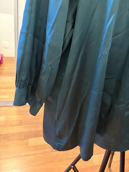 Blusa de seda verde escura - Foto 3