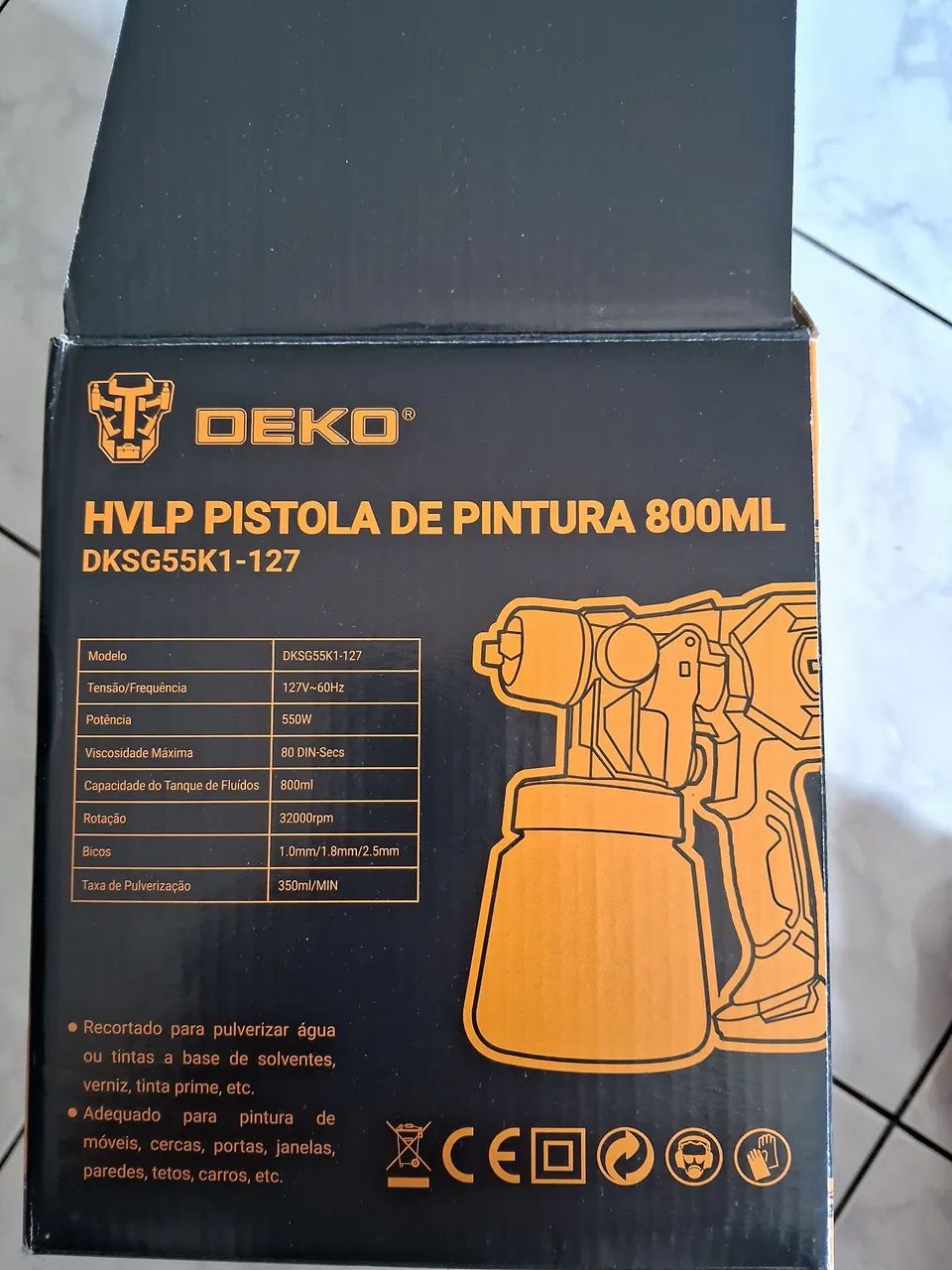 Pistola de Pintira DEKO HVLP DKSG55K1-127