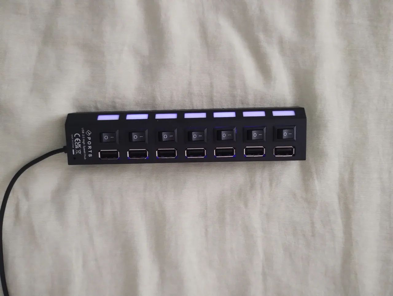 Extensão de entrada USB 2.0 7 Portas - Alta Velocidade - Foto 3
