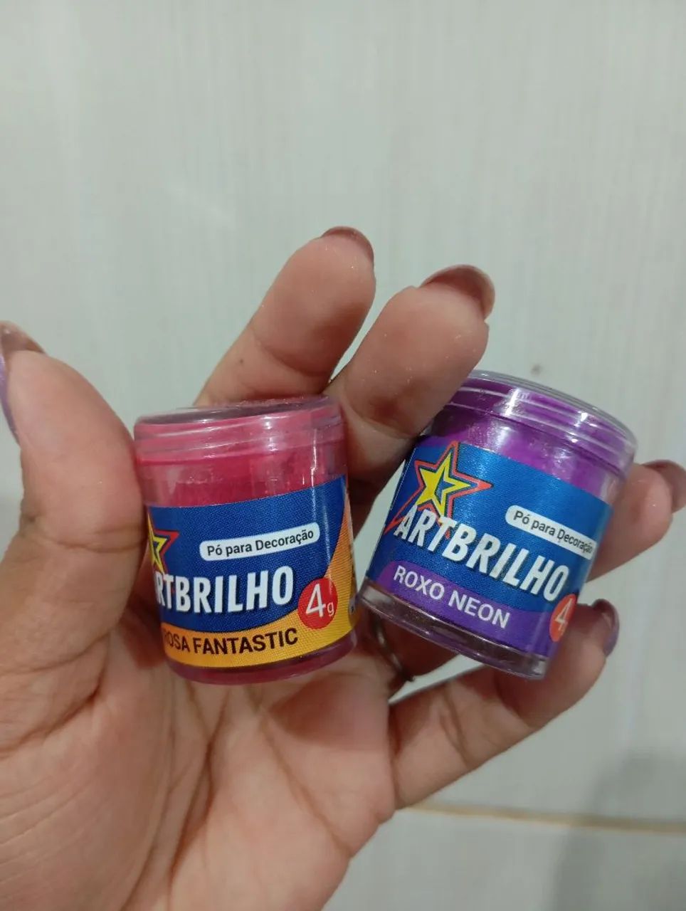 Kit de Pó para Decoração Art Brilho - 3 Cores - Foto 3