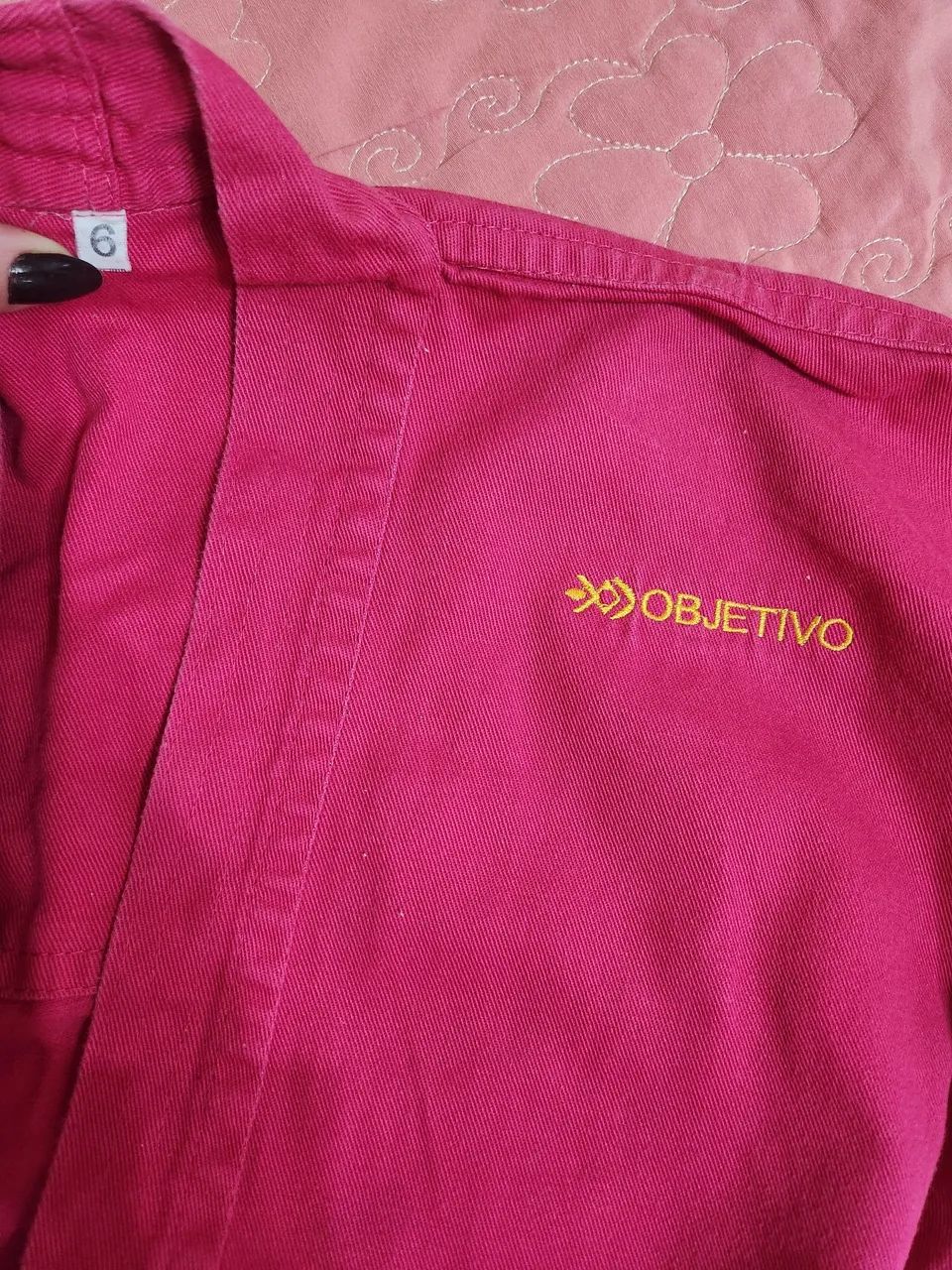 Kimono Colégio Objetivo Infantil Rosa tamanho 6 - Foto 2