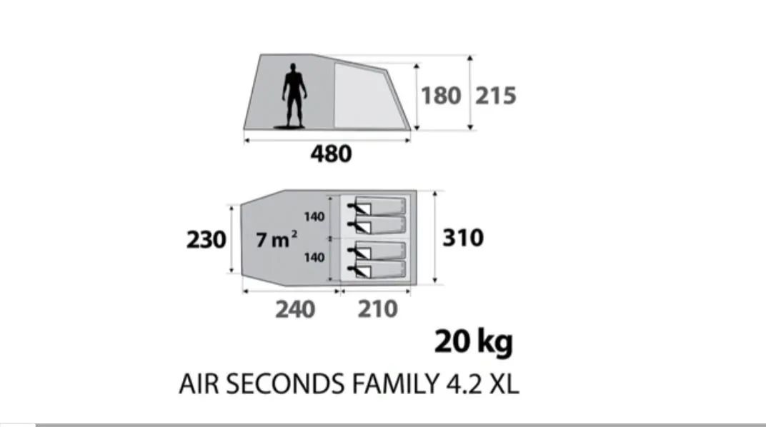 Barracas de Camping Air Family 4.2 inflavel4 Pessoas - Foto 3