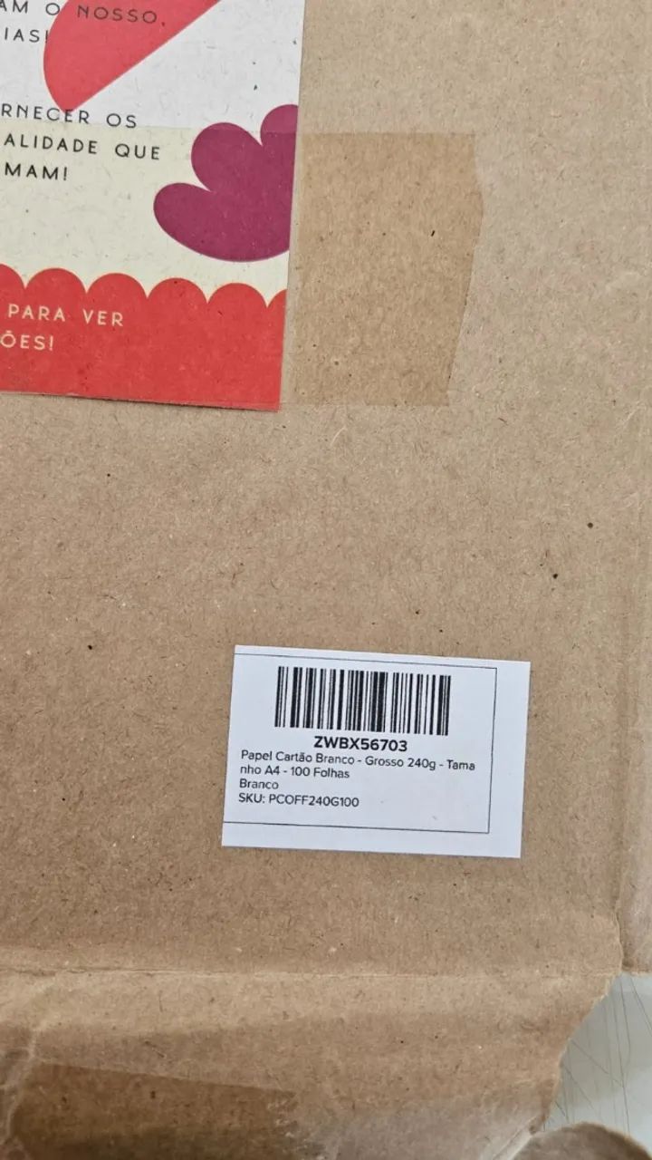 200 FOLHAS DE PAPEL CARTÃO BRANCO 240G  - Foto 2