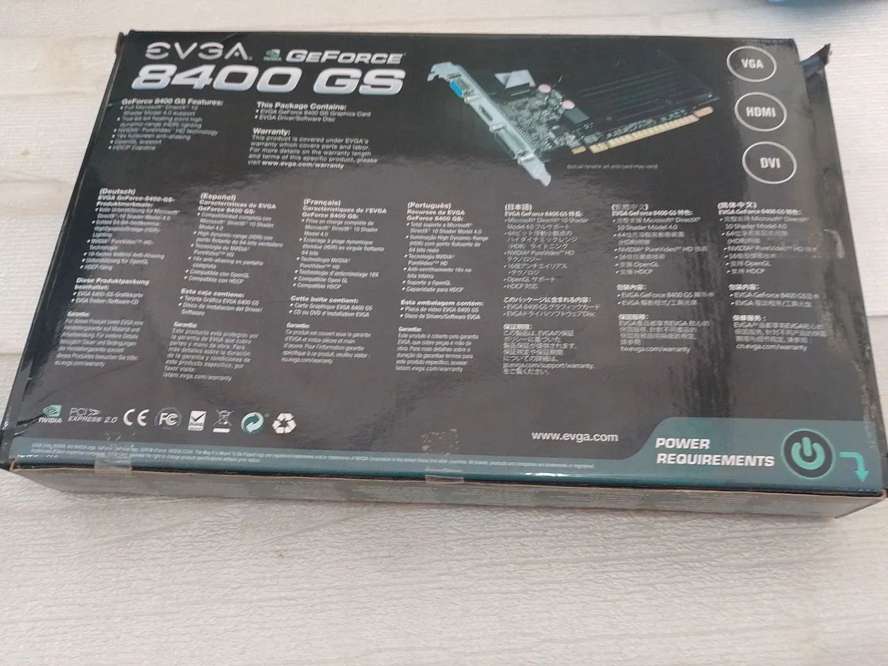 Placa de Vídeo EVGA GeForce 8400 GS 1GB DDR3 - Foto 2