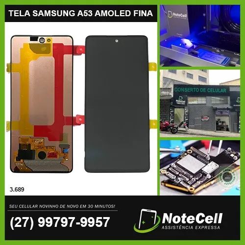 Tela Display Para Samsung A53 Amoled Original Bordas Finas Igual A Nacional 3.689