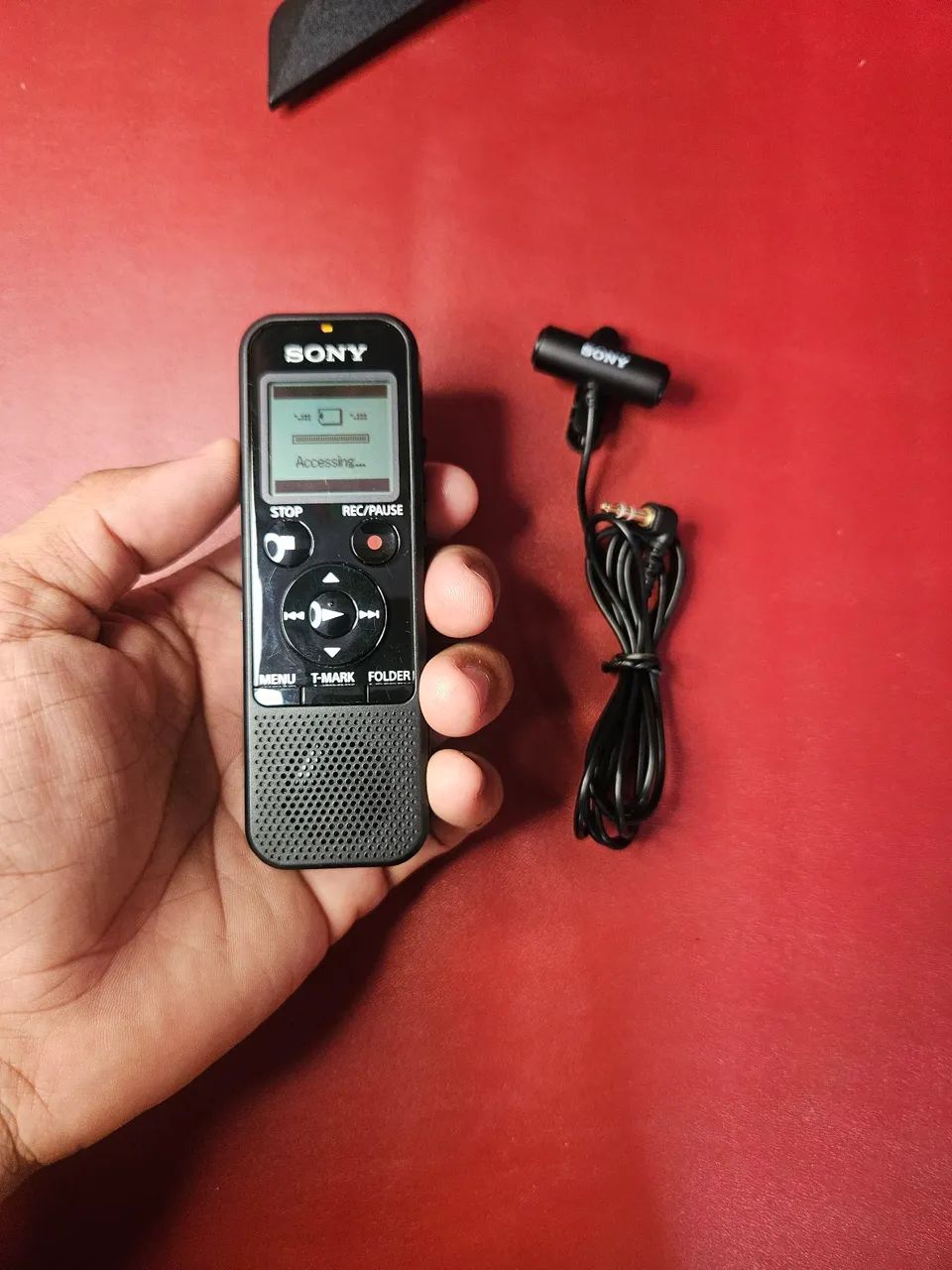 Gravador Sony PX 440 e Microfone lapela Sony ECMLV1  - Foto 2