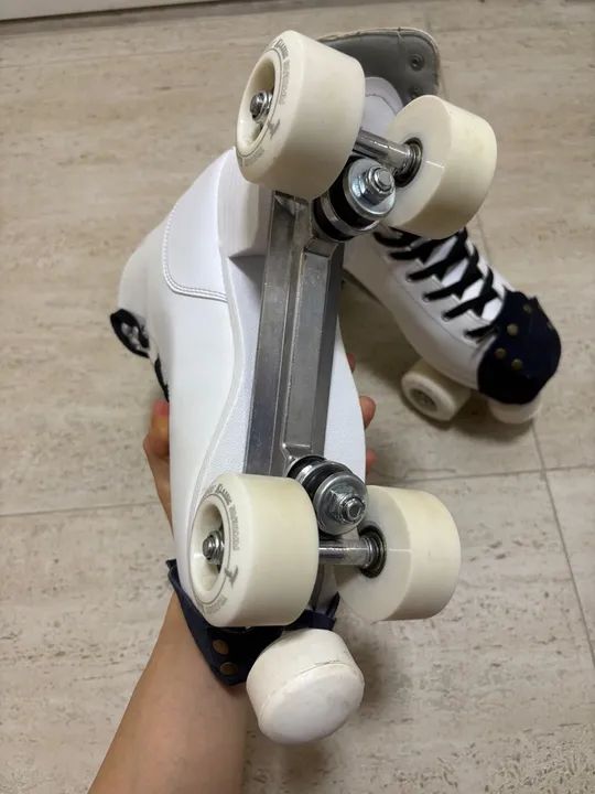 Patins Quad Traxart + Bolsa de transporte Oxelo + Equipamento segurança Oxelo - Foto 2