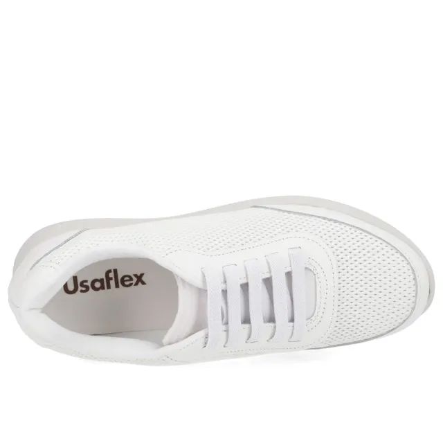 Tênis branco couro usaflex - Foto 2
