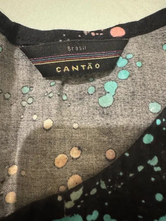 Vestido Cantao Preto com Estampa - Foto 3