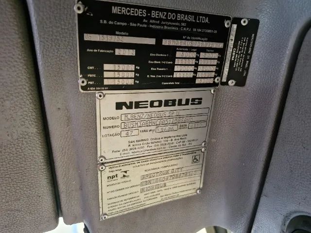 MICRÃO MBenz 1519, 2013, Neobus, 47 urb. 1 P,  Ar teto, R$ consultar 51 99706.9988 - Foto 7