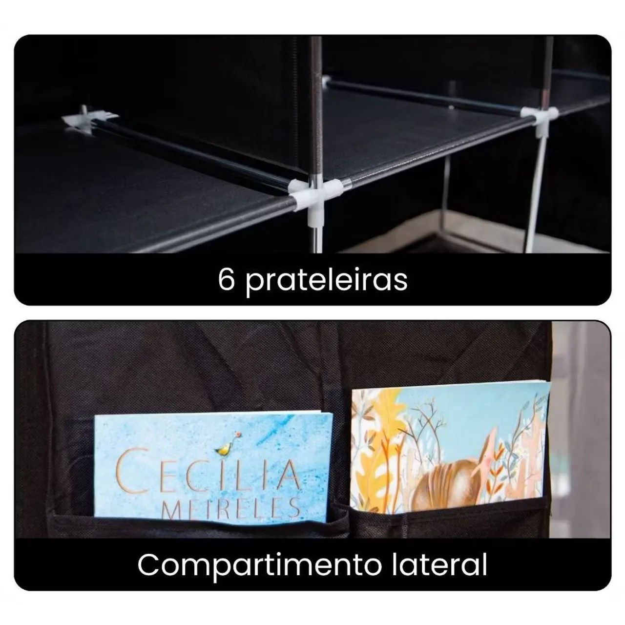 Guarda Roupa Dobrável Organizador de Roupas Armário Grande GS - Foto 3