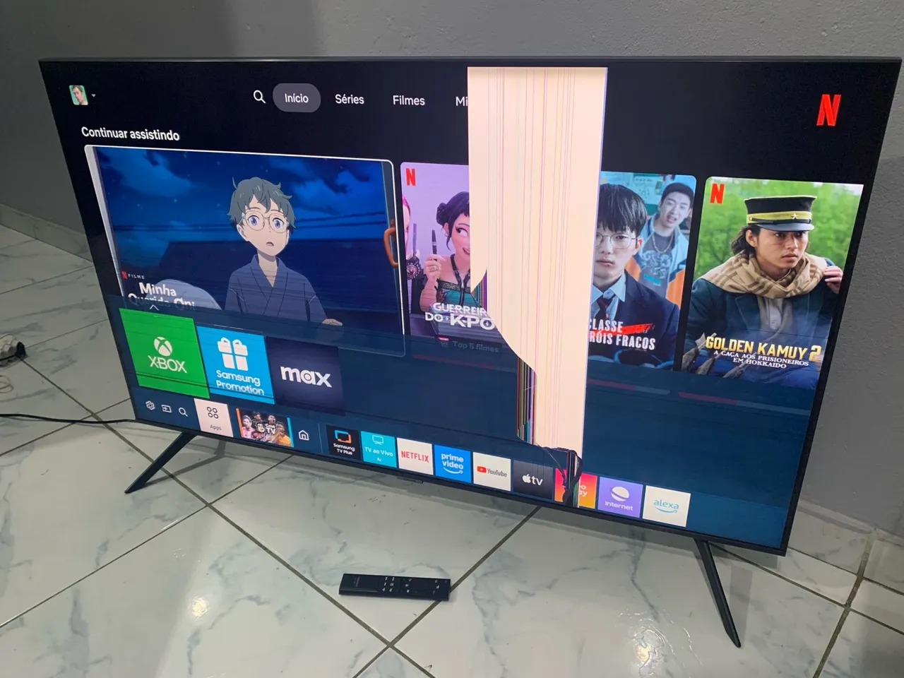 TV SAMSUNG 50 polegadas Pequena avaria 4K com Xbox