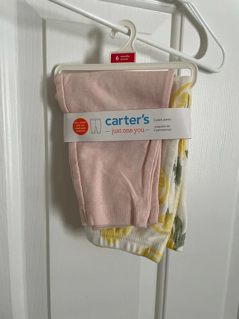 Calças Carter's bebê menina - 2 peças Novo