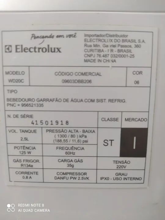 Bebedouro  ELETROLUX Garrafão de Água com sistema de Refrigeração  - Foto 5