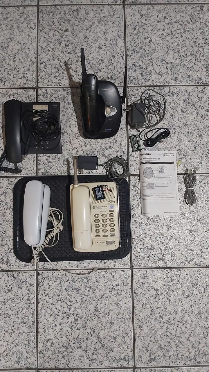 Lote telefone convencional e sem fio