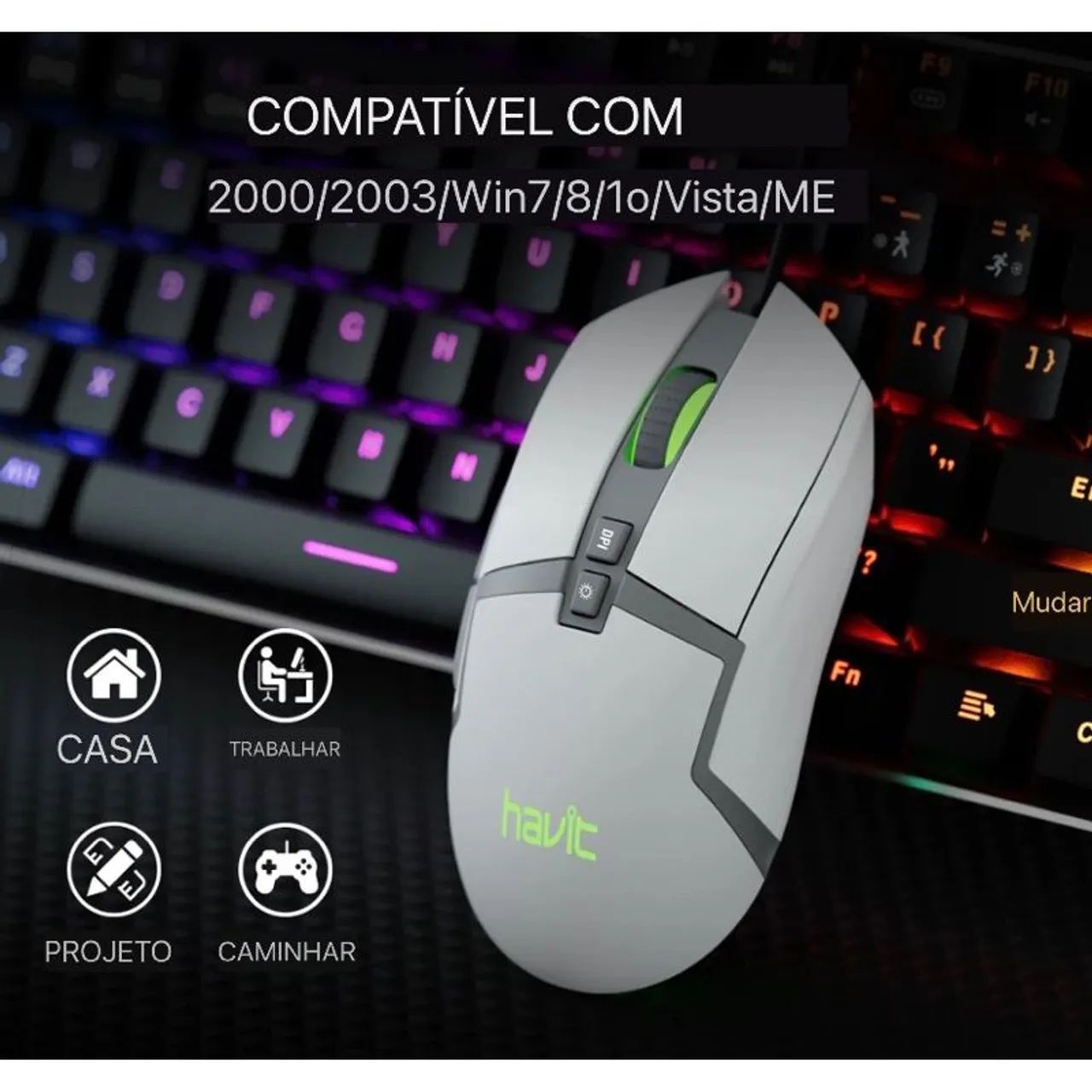 Mouse Gamer Havit RGB -  Alta Performance - Foto 2
