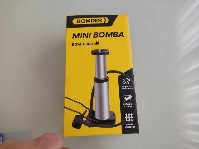 Bomba de Ar Para Pneu de Moto Bicicleta e Bolas - Foto 3