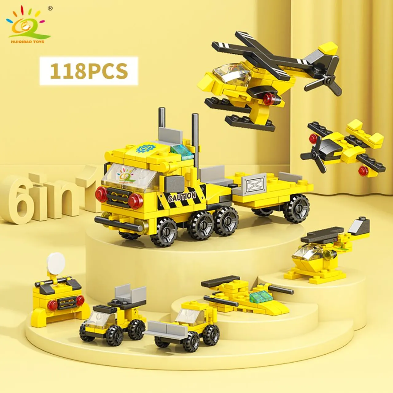 Blocos de Montar 6 em 1 - 118 Peças tipo lego