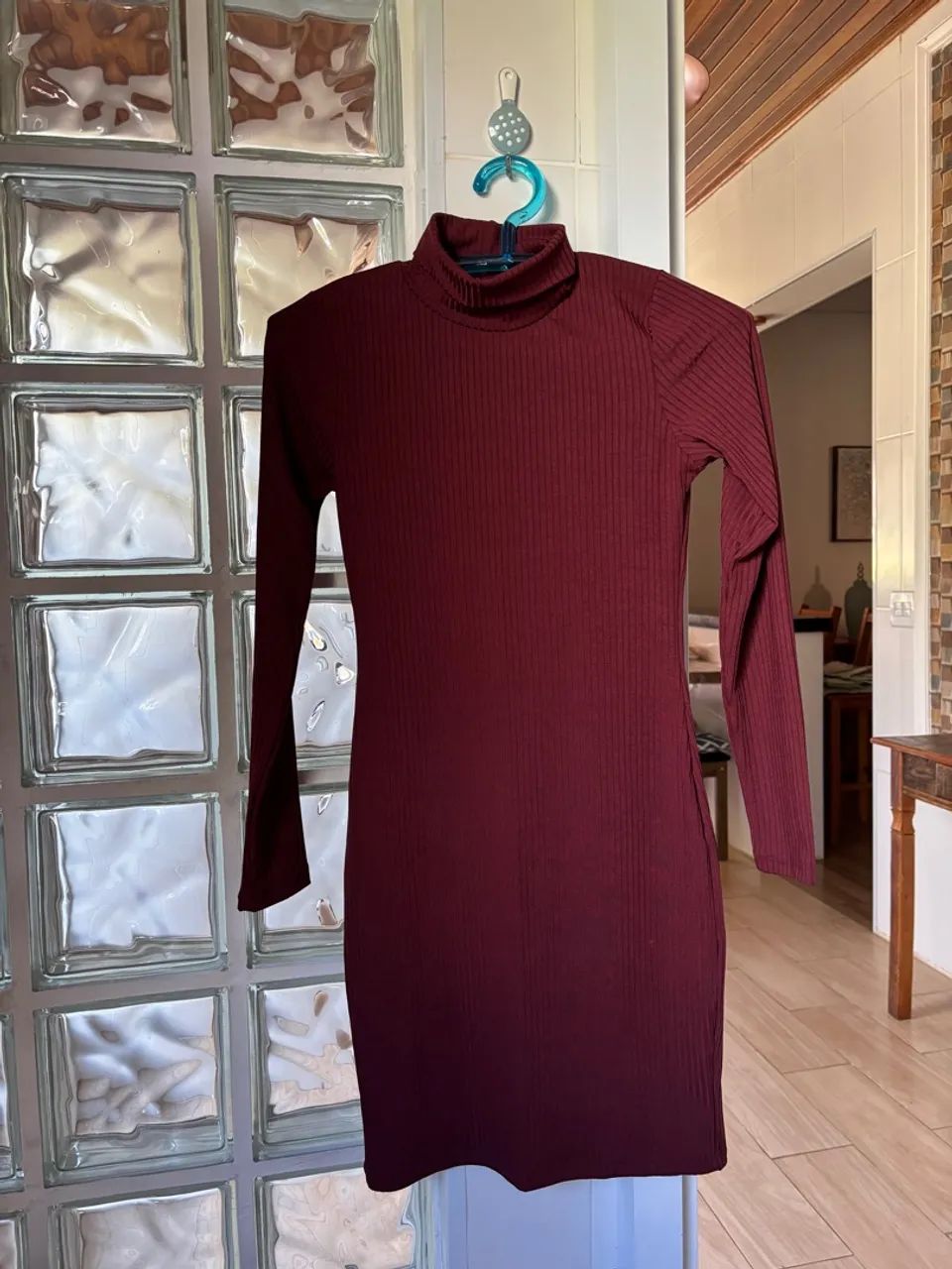 Vestido Manga Longa Gola Alta - Foto 4