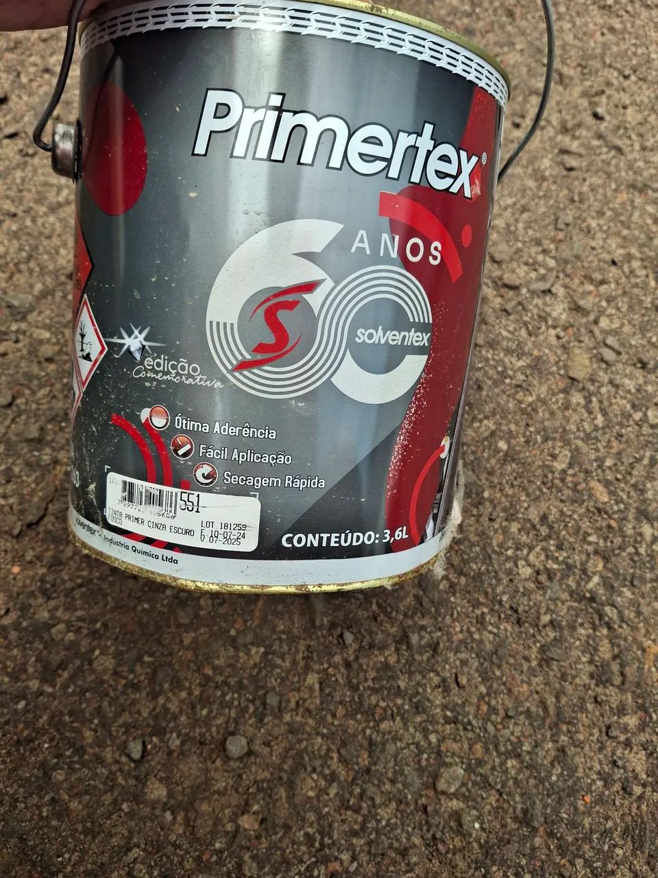Lata de Zarcao cinza escuro, PRIMERTEX