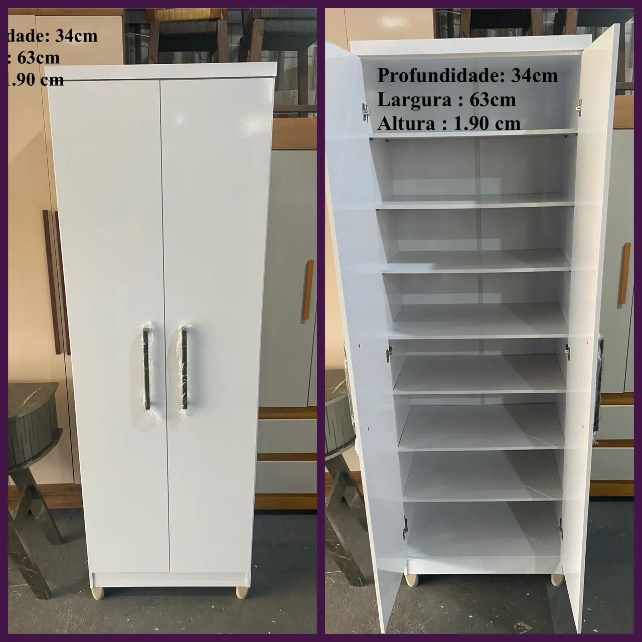 Armário multiuso com prateleiras - entrego 